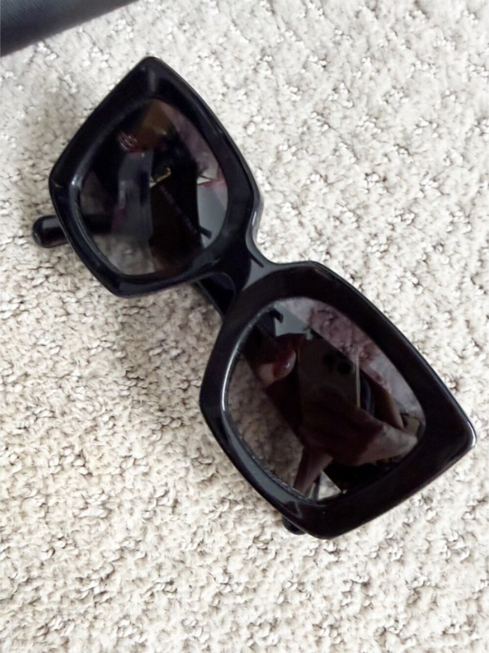 CHANEL Black Oversized Rectangle Sunglasses w/ Orig. Packaging Celeb Style - Picture 7 of 16